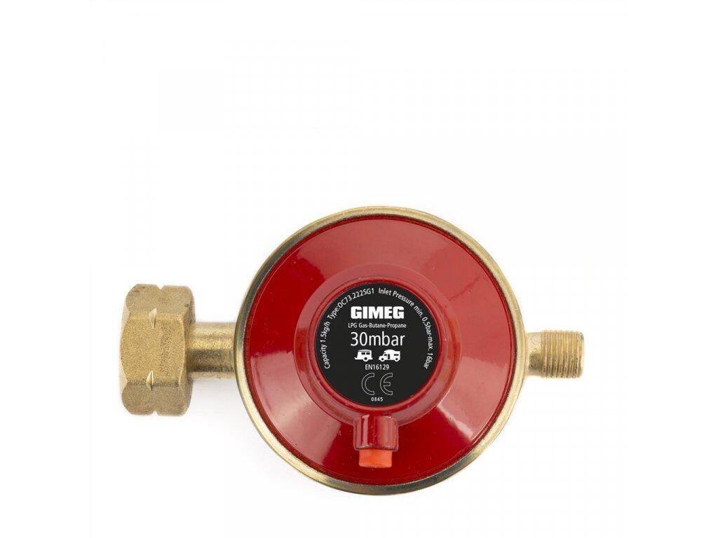Regulátor tlaku plynu s tlakovou pojistkou Gimeg 30 mbar se závitem 1/4"