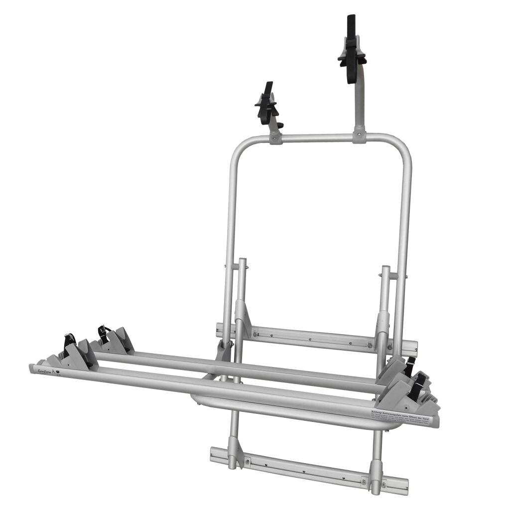 Nosič kol EuroCarry RearDoor barva stříbrná verze Volkswagen Crafter 1. generace, Mercedes-Benz Sprinter W906, W907, W910