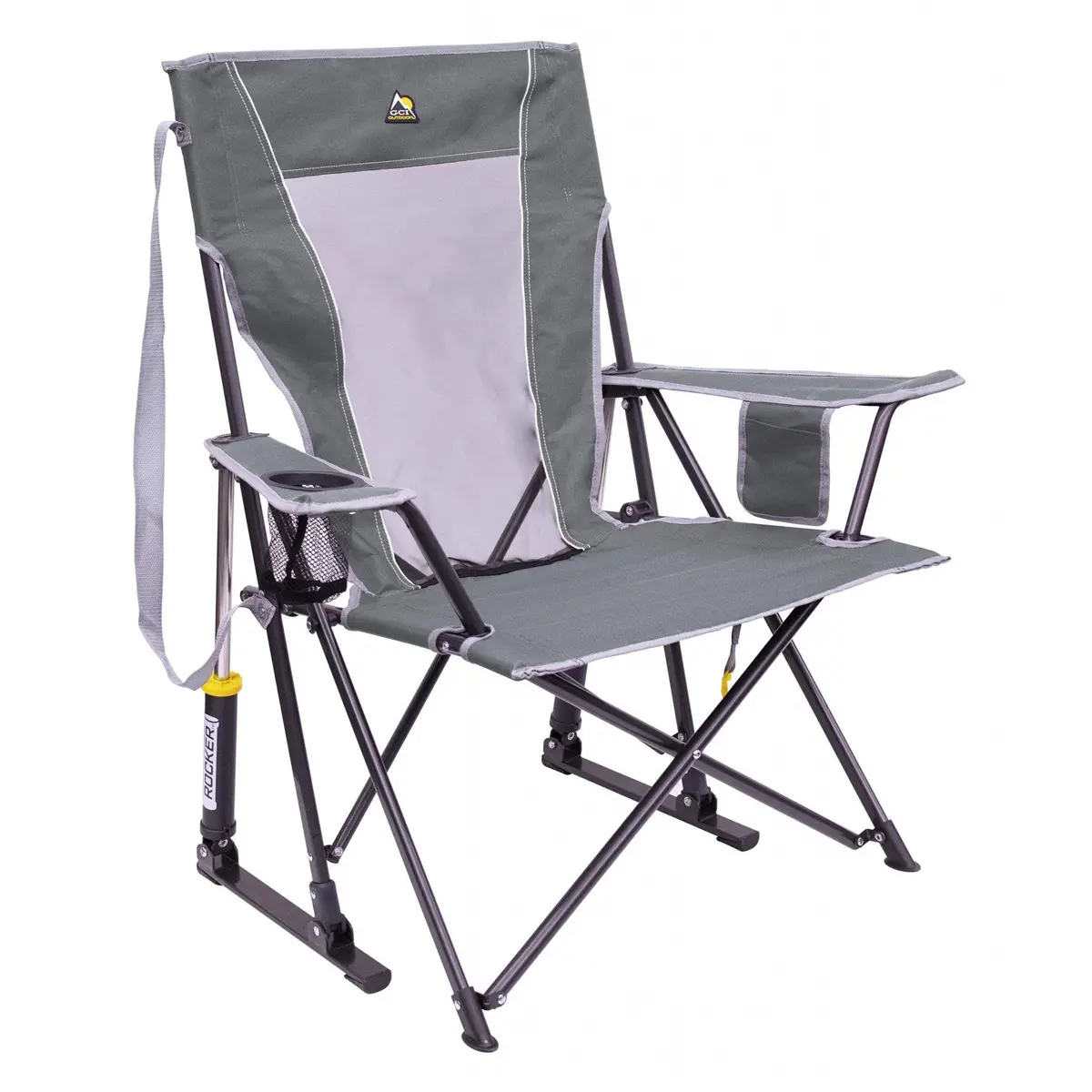 Skládací houpací křeslo GCI Comfort Pro Rocker barva šedá