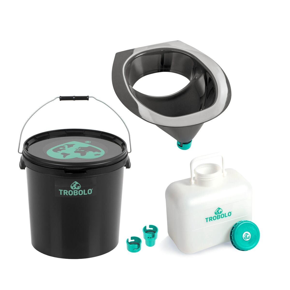 DIY sada pro výrobu separační toalety TROBOLO bez prkénka, 22/10 l barva šedá