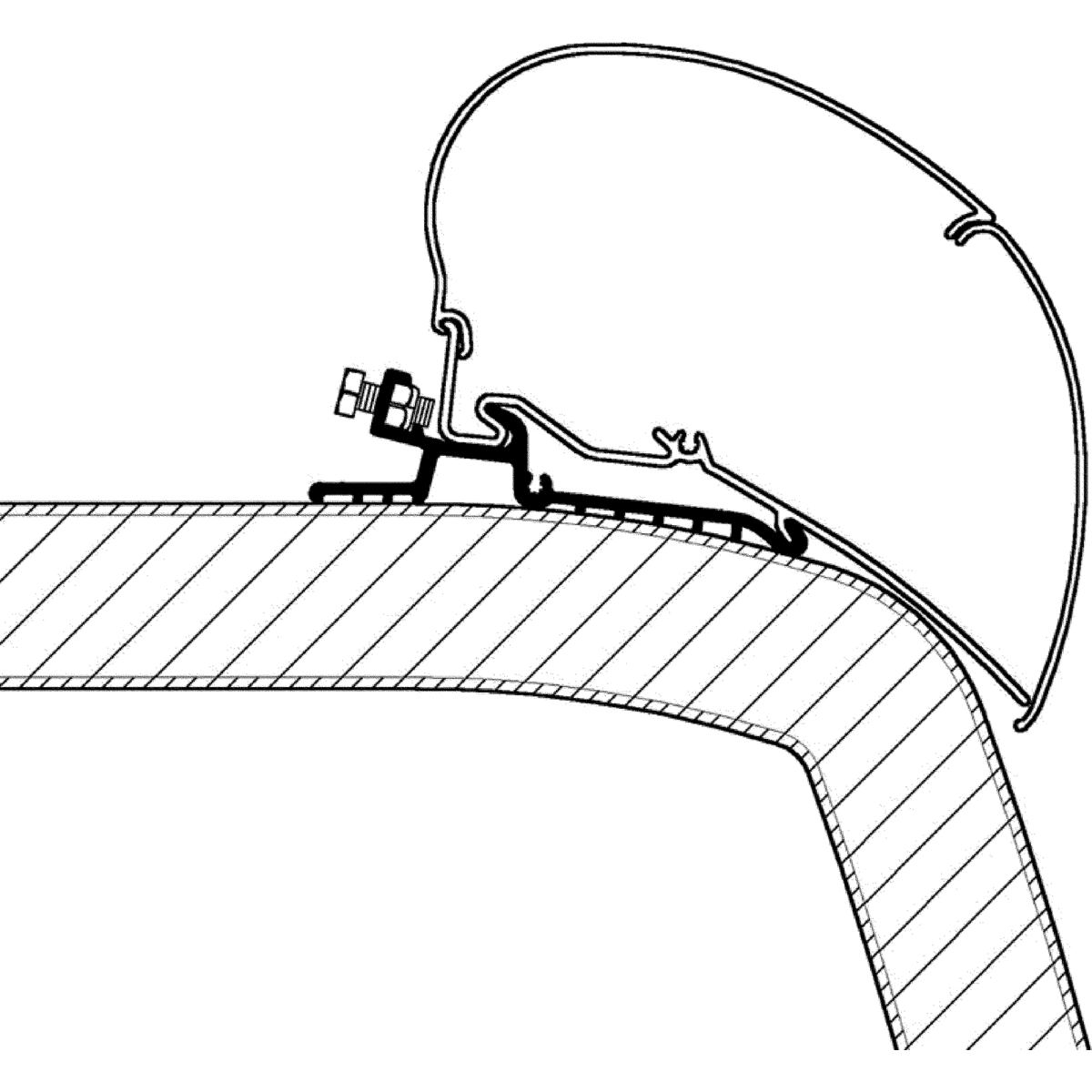Adaptér pro Hymer SX na markýzy Thule řady 6/9 délka 4 m