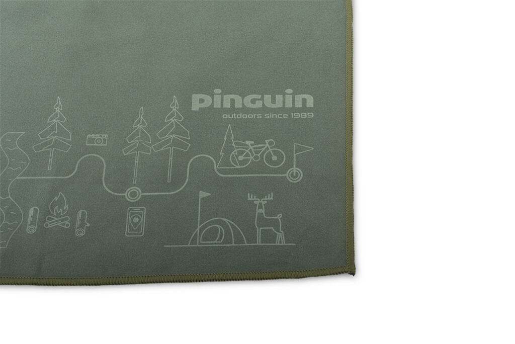 Ručník Pinguin Micro Towel L – Map barva šedá