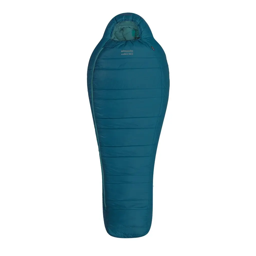 Spacák Pinguin Magma 1000 195 cm barva modrá orientace zip vlevo