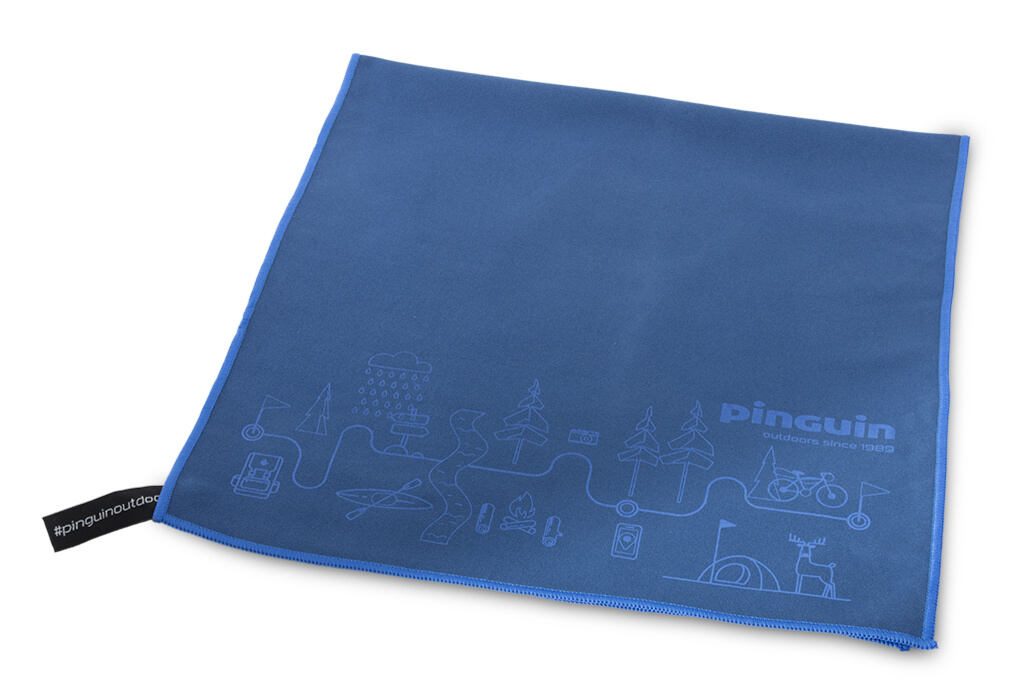 Ručník Pinguin Micro Towel XL – Map barva tmavě modrá