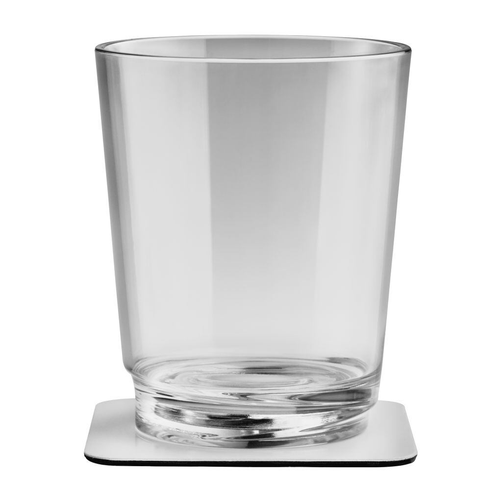 Levně Magnetic Glasses with Coasters barva průhledná