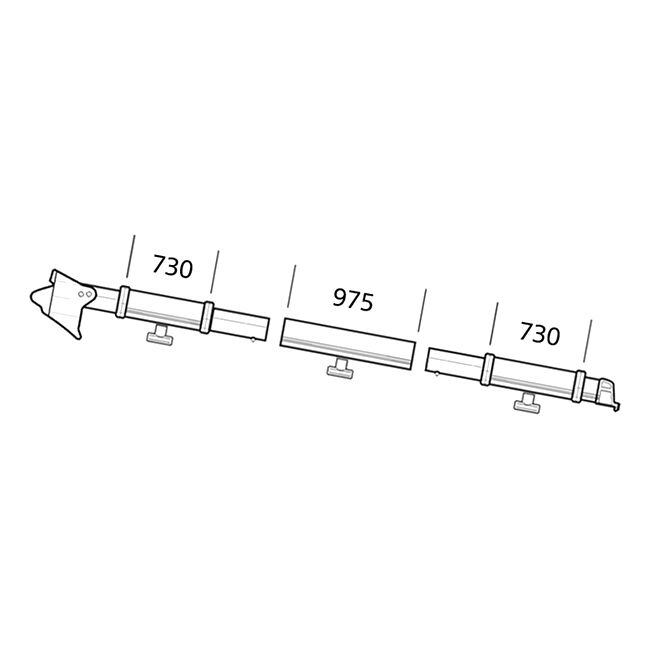 Upínací tyč stanů Thule Residence/Panorama 6900 orientace levá strana