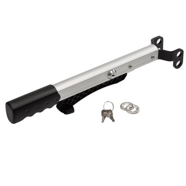 Upínací páka s plastovou pojistkou nosičů kol na tažné zařízení Uebler