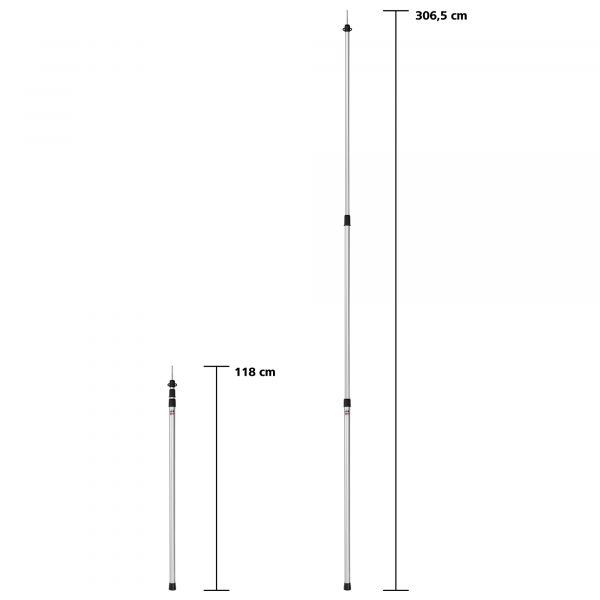 Vertikální teleskopická tyč Relags délka 118–306,5 cm