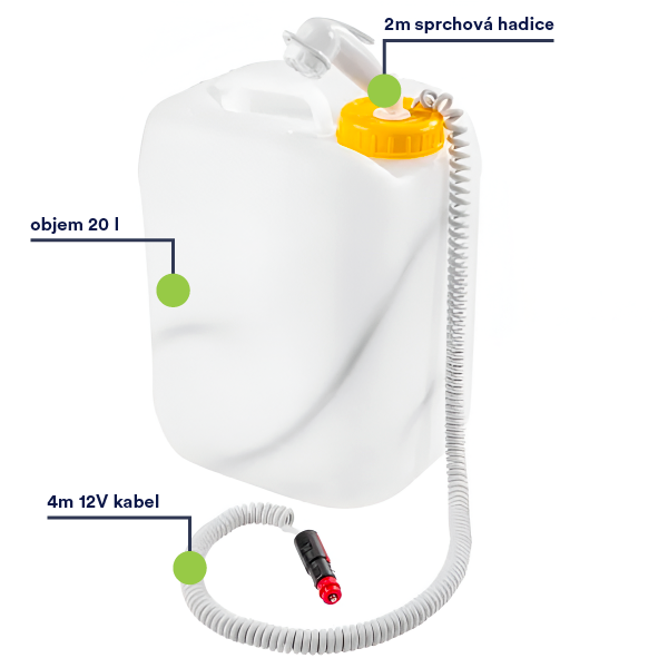 Mobilní sprcha s kanystrem Comet 12 V
