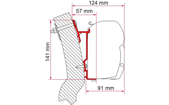 Adaptér pro Wingamm Oasi od r. 2006 na markýzy Fiamma F45 délka 350 cm