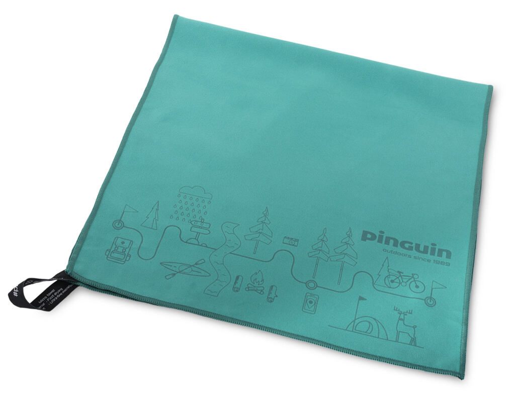 Ručník Pinguin Micro Towel XL – Map barva světle modrá