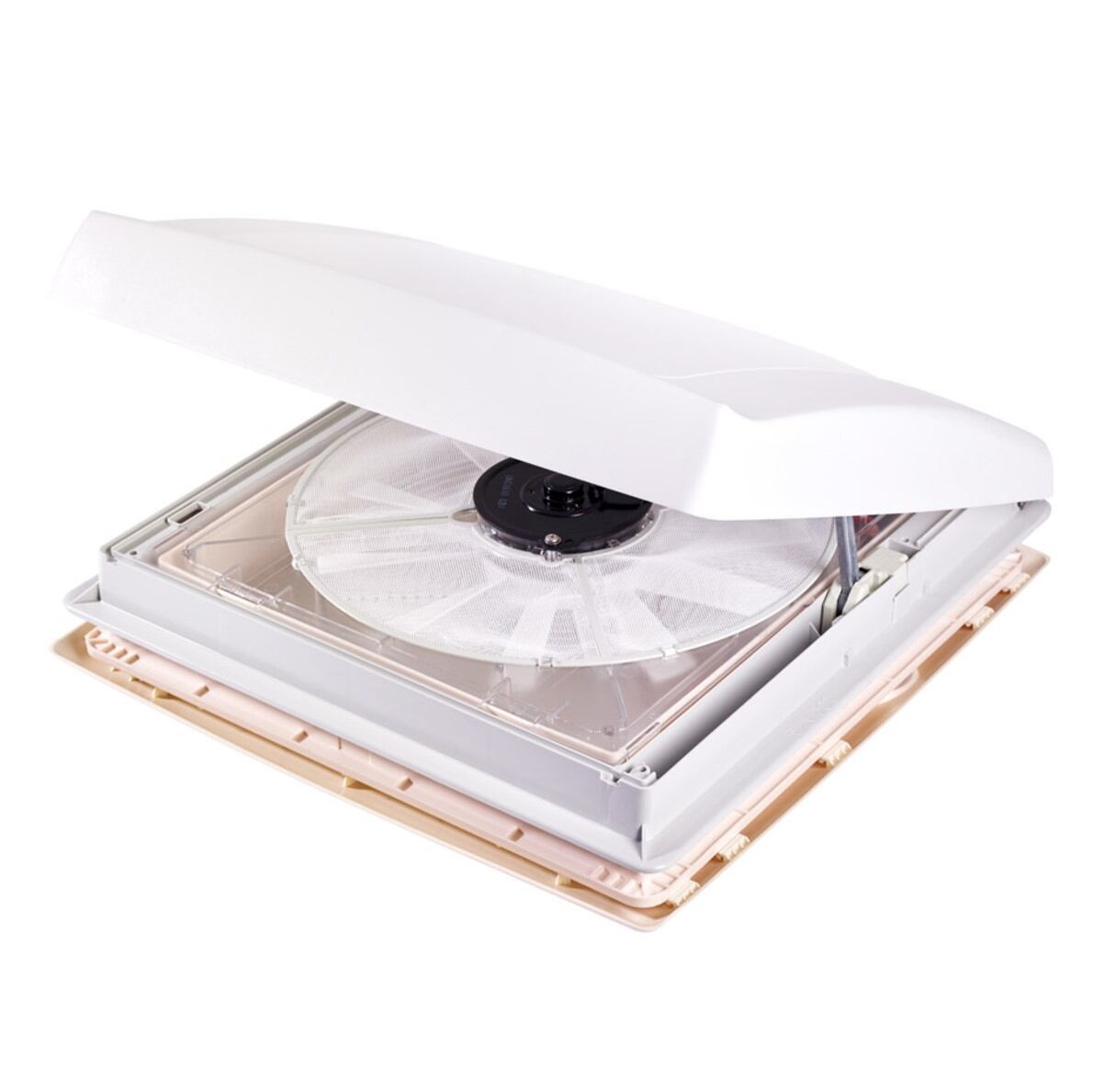 Levně Střešní okno Thule Vent, 400 × 400 mm, s ventilátorem, 12 V barva bílá průsvitná