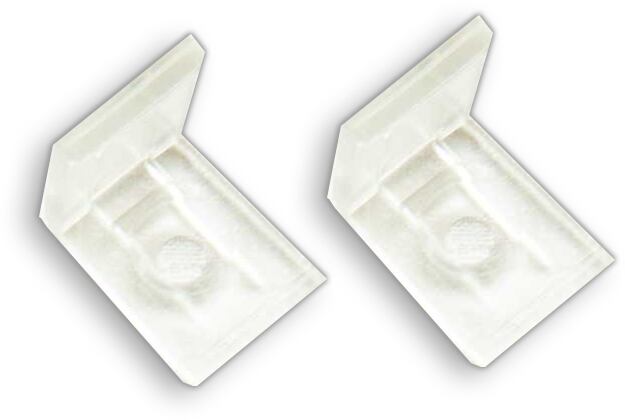 CARBEST Upevňovací svorky pro hliníkový rohový profil LED plast, 2 ks