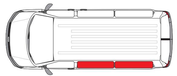 Obložení levé stěny Cover Plus – Fiat Ducato, 2 díly, šedé varianta L3H2