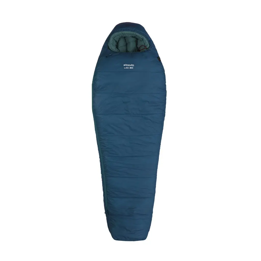 Spacák Pinguin Lava 350 195 cm barva modrá orientace zip vlevo