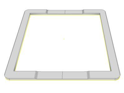 Adaptérový rám pro střešní okno 40×40 cm pro Ford Transit 2006-2013 umístění střecha H1 s 1 prolisem