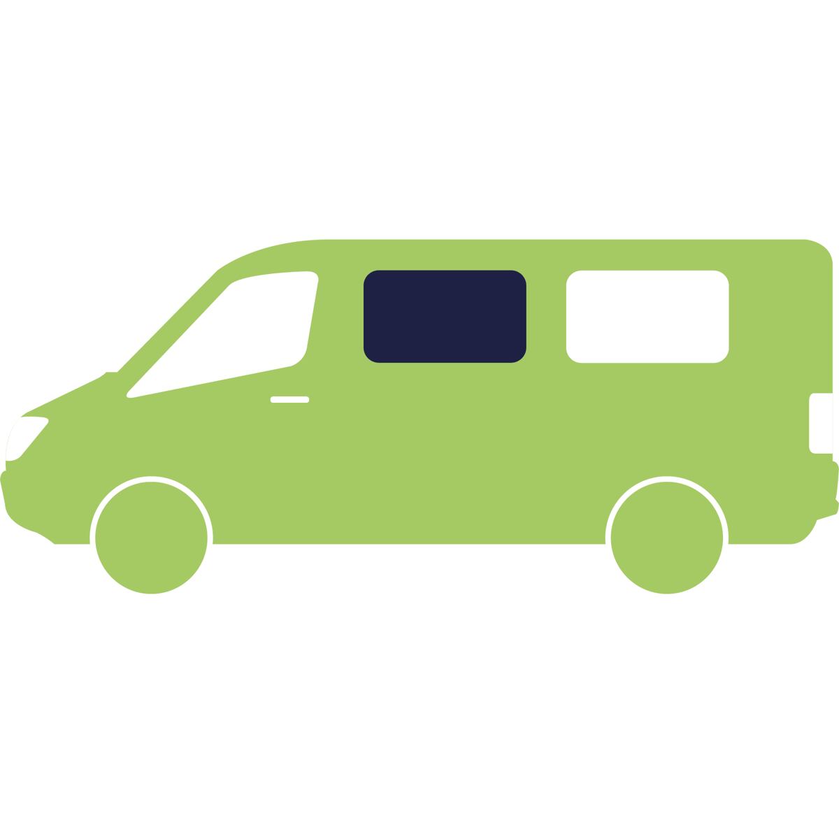 Posuvné boční okno Carbest pro Ford Transit Custom od roku 07/2013 Varianta: 1208 x 566 mm přední levé