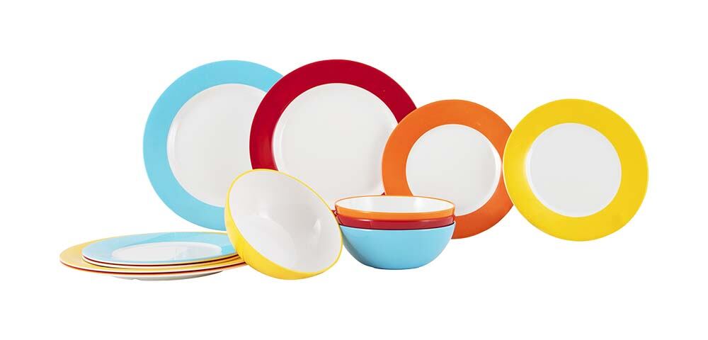 Duhová sada nádobí Gimex Colour Line - 12 dílná sada