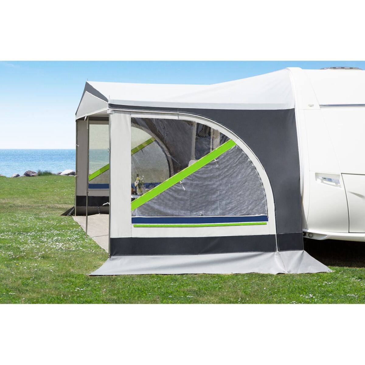 Boční stěna ke sluneční střeše DWT Stella barva zelená/modrá