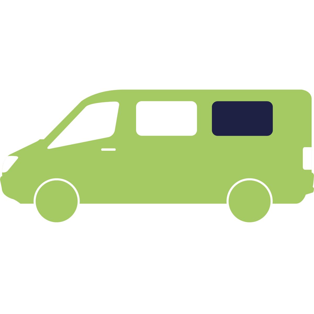 Posuvné zadní boční okno Carbest pro VW T4 1990–2004 orientace na straně řidiče