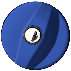 Einfülldeckel blau mit STS Oberholz-Verschluss