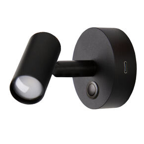 Carbest LED-Aufbauspot mit Nachtlicht, mattschwarz, 135 lm