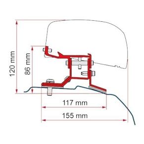 Kit adaptérů Fiamma pro Ford Custom L1 na markýzy F40van – RHD