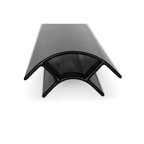 Schwarzes Aluminium-Eckverbindungsprofil 90°, 220 cm