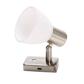 Carbest LED-Aufbauspot mit Nachtlicht, nickel