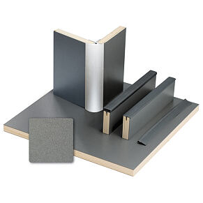 Nábytková lehčená překližka s HPL laminátem, antracit metalíza