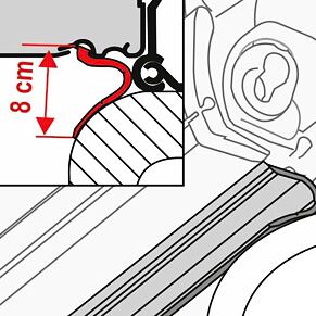 Rain Guard Untere Dichtungsmanschette für Markisen F45 1 m