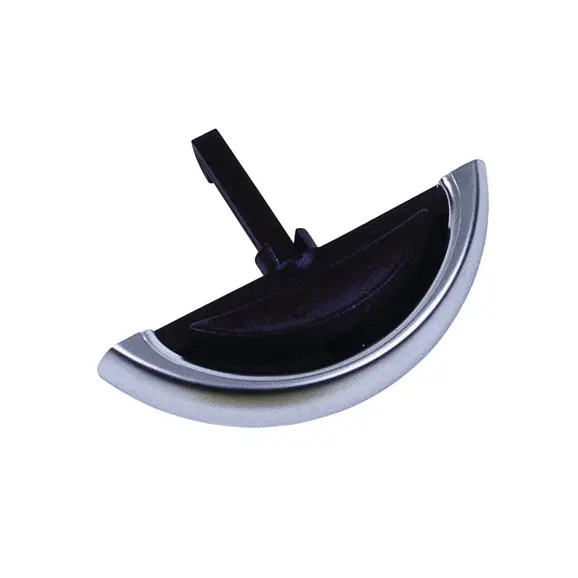Reimo Möbelgriff silber/schwarz mit Gegenstück