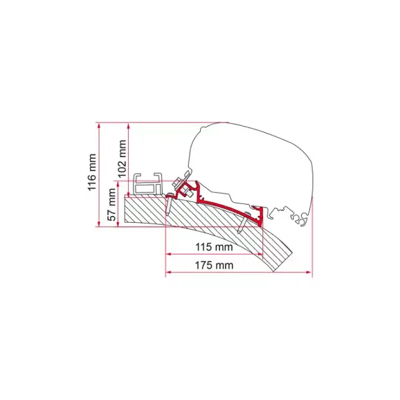 Adaptér pro Carthago Chic i80–i90 pro markýzy Fiamma F80/F65