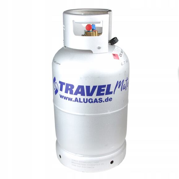 Alugas TRAVELMate wiederbefüllbare Gasflasche mit 80%-Multiventil