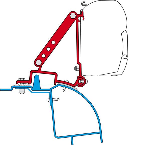 Adaptér pro Opel Movano, Renault Master H2 na markýzy Fiamma F45