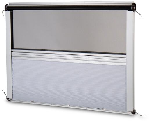 Universal Fenster-Innenrahmen mit Verdunkelungs-Plissee und Moskitoschutzrollo Carbest UnderCover