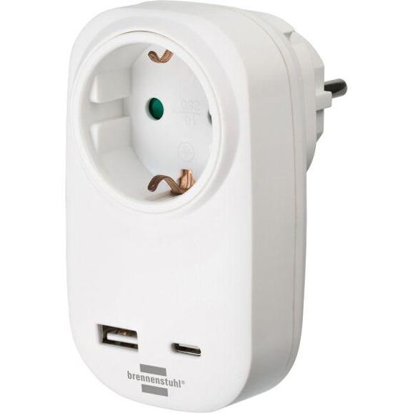 Adaptér do zásuvky Brennenstuhl s USB-A/C