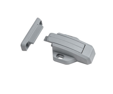 Reimo Klappenschloss Push Latch mit Schließblech, grau