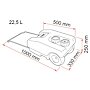 Přenosná nádrž na čistou vodu Fiamma Roll-Tank 23F – rozměry
