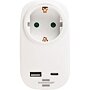 Adaptér do zásuvky Brennenstuhl s USB-A/C – zepředu