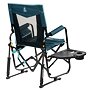 Houpací křeslo GCI Outdoor Stowaway Rocker se stolkem, modré – zadní pohled