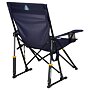 Houpací křeslo GCI Outdoor Comfort Pro Rocker, tmavě modré – zadní boční pohled