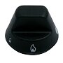 Černý otočný knoflík pro sporáky Dometic Cramer EK 2000, CE99, 4 ks