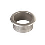 Kulatá rozeta nábytkové rukojeti Reimo, matná stříbrná, 19 mm – horní pohled