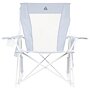 Houpací křeslo GCI Outdoor Comfort Pro Rocker XL, světle šedá – čelní pohled