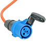 Prodlužovací kabel Brennenstuhl CEE, oranžový – elektrická zásuvka s krytem