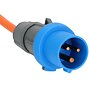Prodlužovací kabel Brennenstuhl CEE, oranžový – třífázová zástrčka